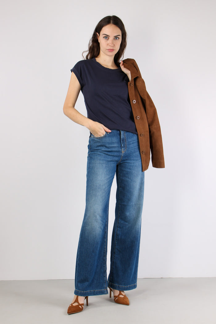 T-shirt Basica Cotone Blue-5