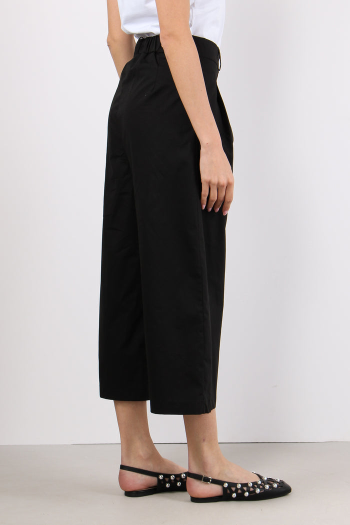 Pantalone Carrot Cotone Nero-5