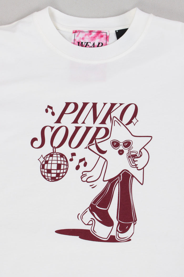 Trapani T-shirt Stampa Sour Bianco/bordeaux-6