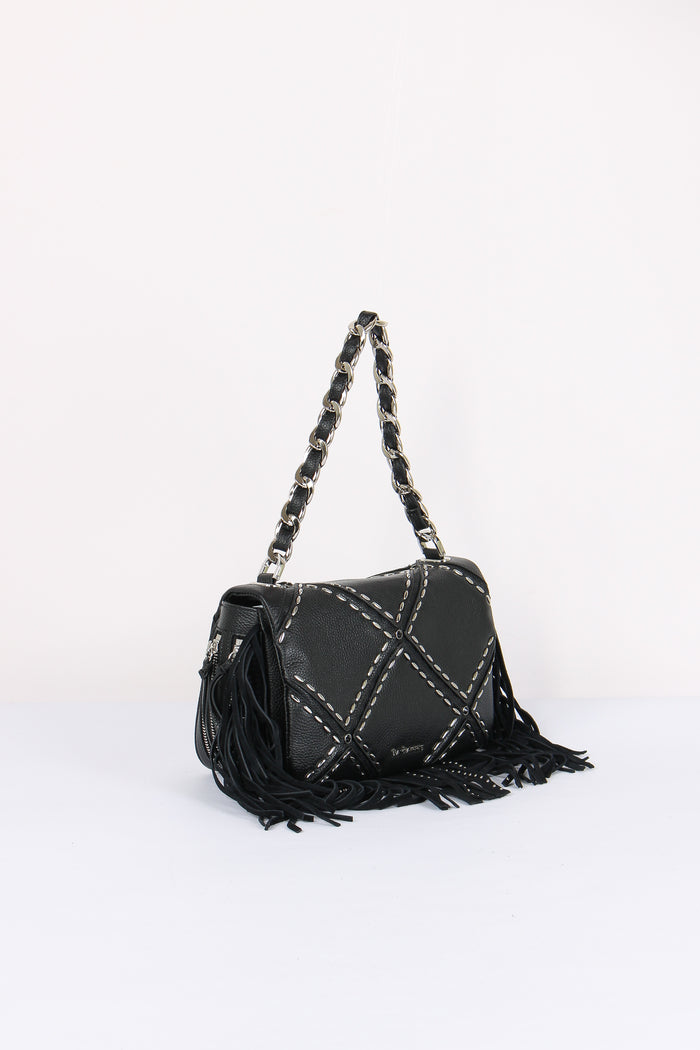 Tracolla Frange Borchie Black-7