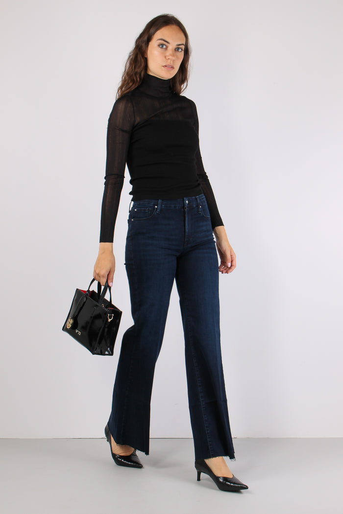 Mlswlcrop Denim Palazzo Blue Black-4