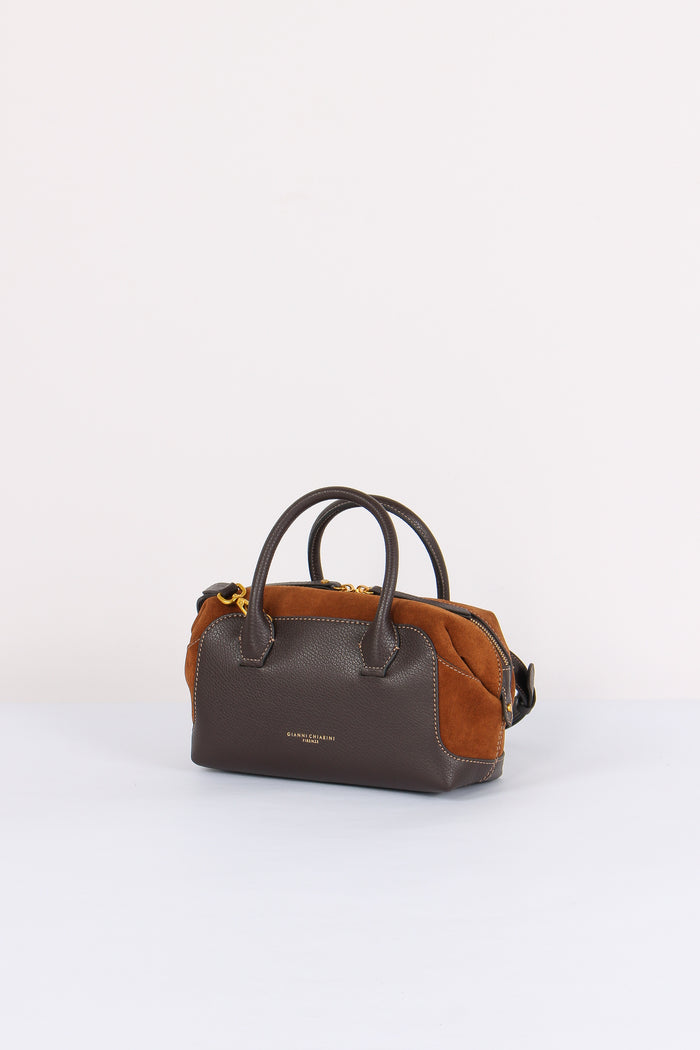 Gemma Mini Bag Bimateriale Espresso/cognac-2
