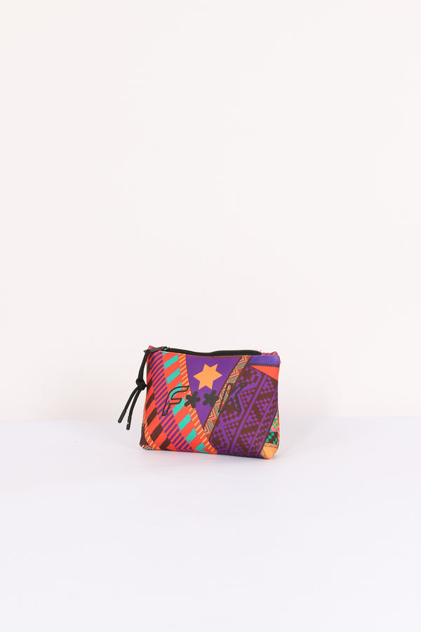 Pochette Neoprene Fantasia Viola/arancio-2