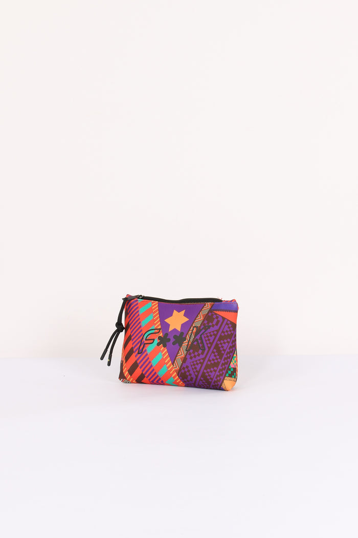 Pochette Neoprene Fantasia Viola/arancio-2