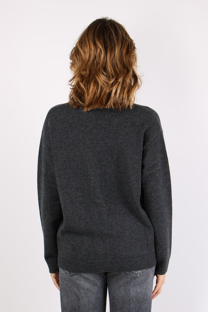 Cardigan Lana Cashmere Grigio-6