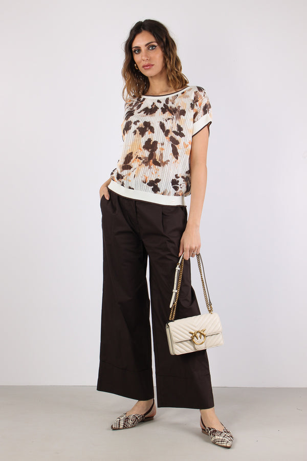 Blusa Traforata  Fantasia Brown Shades