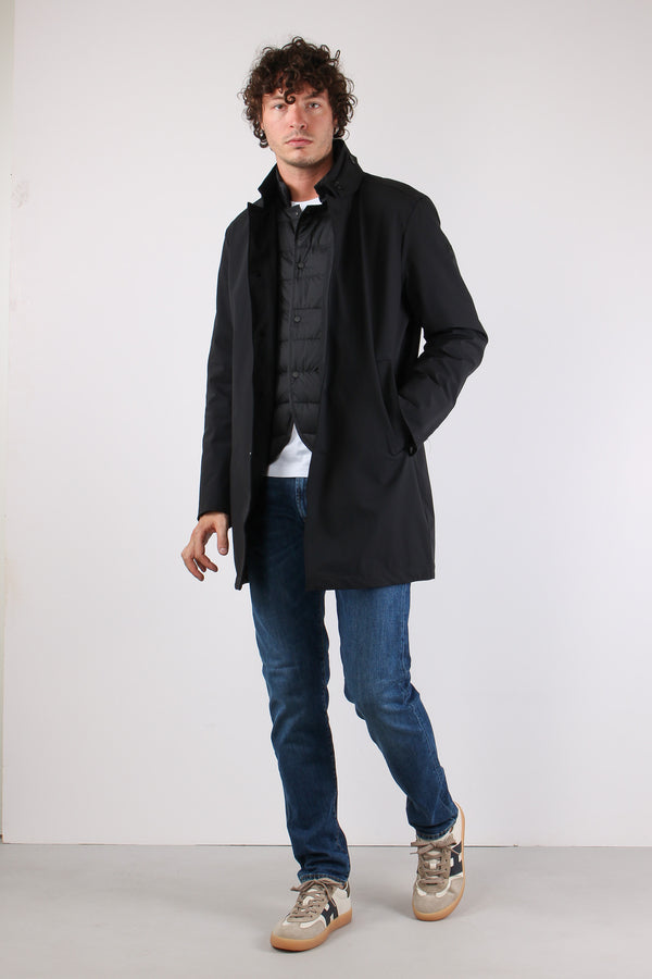 Cappotto Pettorina Staccabile Nero-2