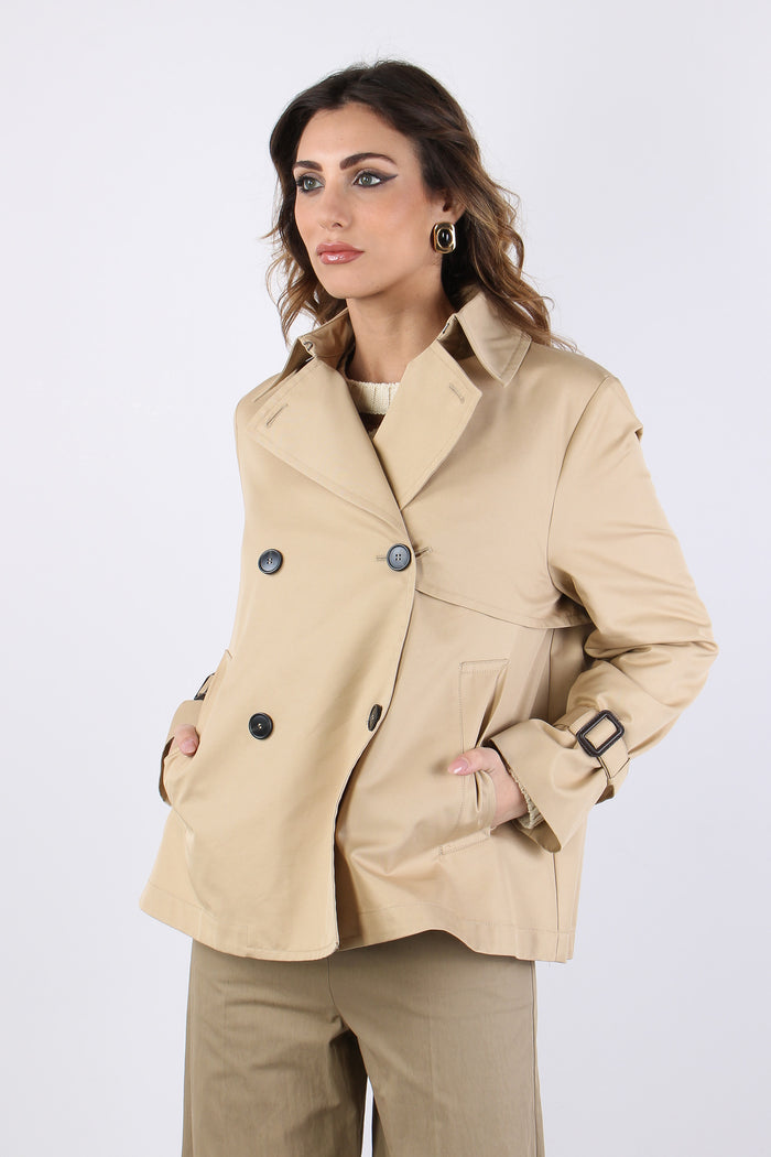 Wkdbiglia Trench Corto Beige-9