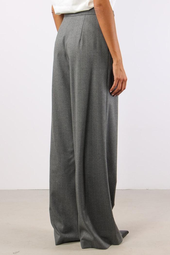 Pantalone Gessato Lurex Grigio-6