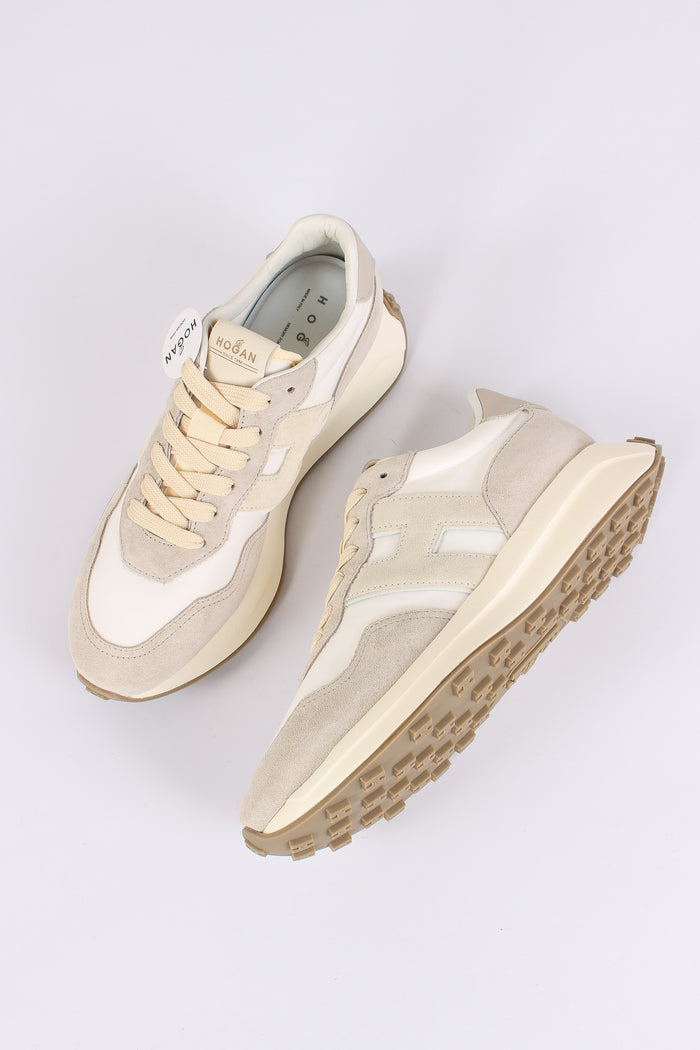 Sneaker H641 Camoscio Bianco/grigio-2