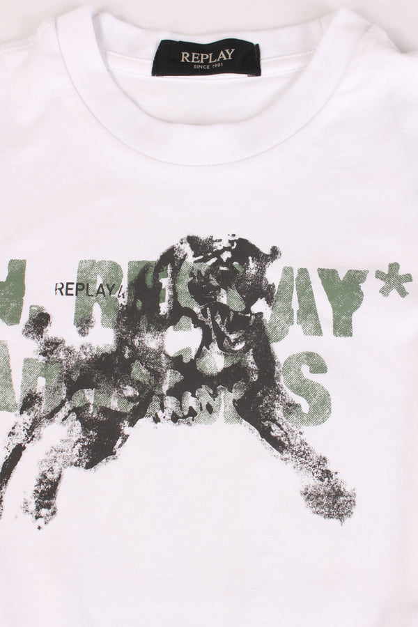 T-shirt M/l Stampa Panna-2