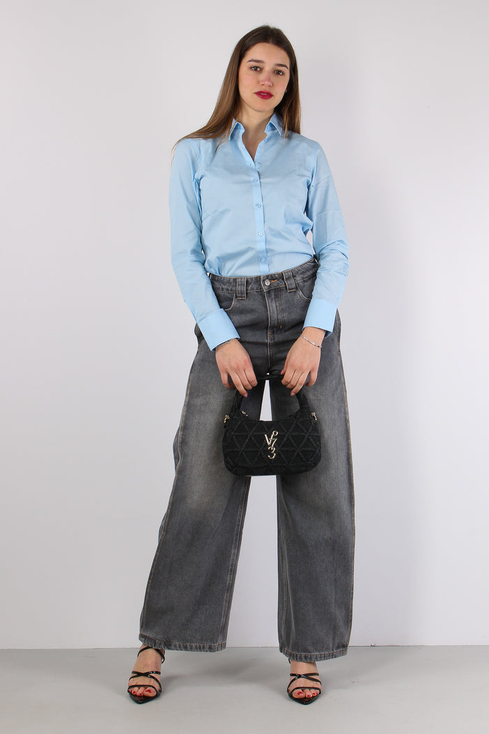 Camicia Slim Cotone Cielo-3