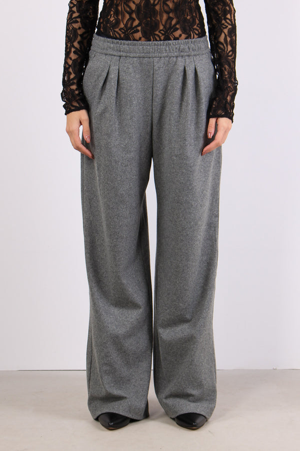 Ramona Pantalone Flanella Pala Grigio Corvo-2