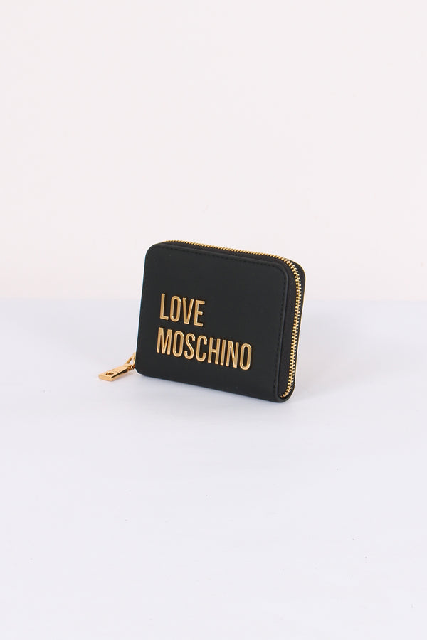 Zip Around Medio Scritta Logo Nero/oro-2