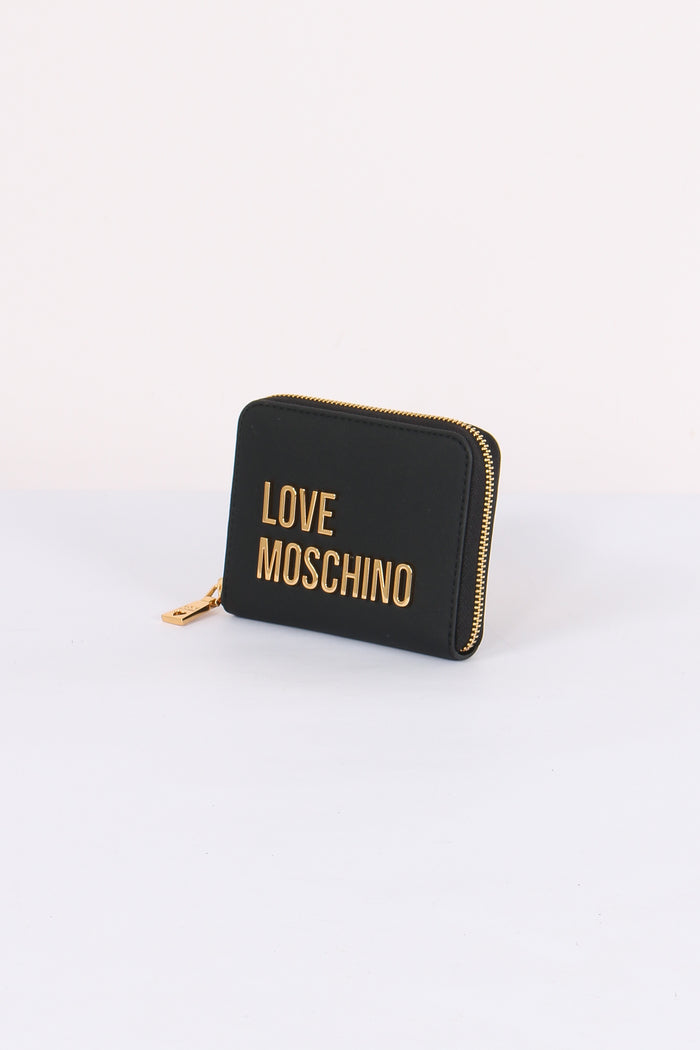 Zip Around Medio Scritta Logo Nero/oro-2