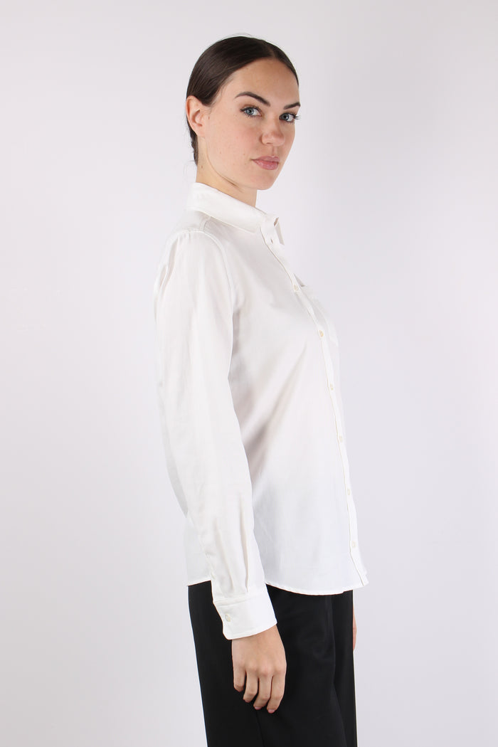 Nichel Camicia Cotone Basica Off White-6