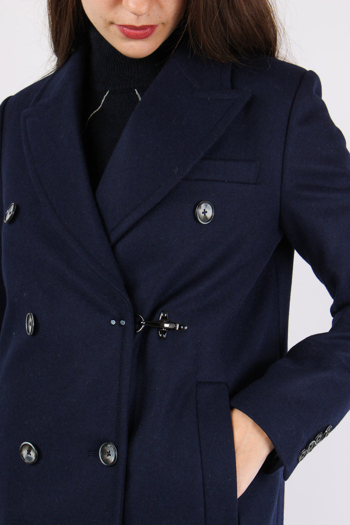 Cappotto Doppiopetto Gancio Blu-7