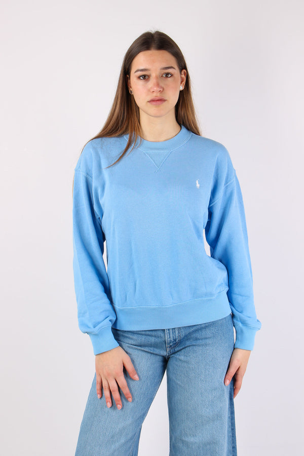 Felpa Girocollo Logo Chatham Blue