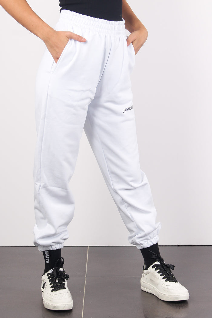 Pantalone Felpa Basico Bianco-8