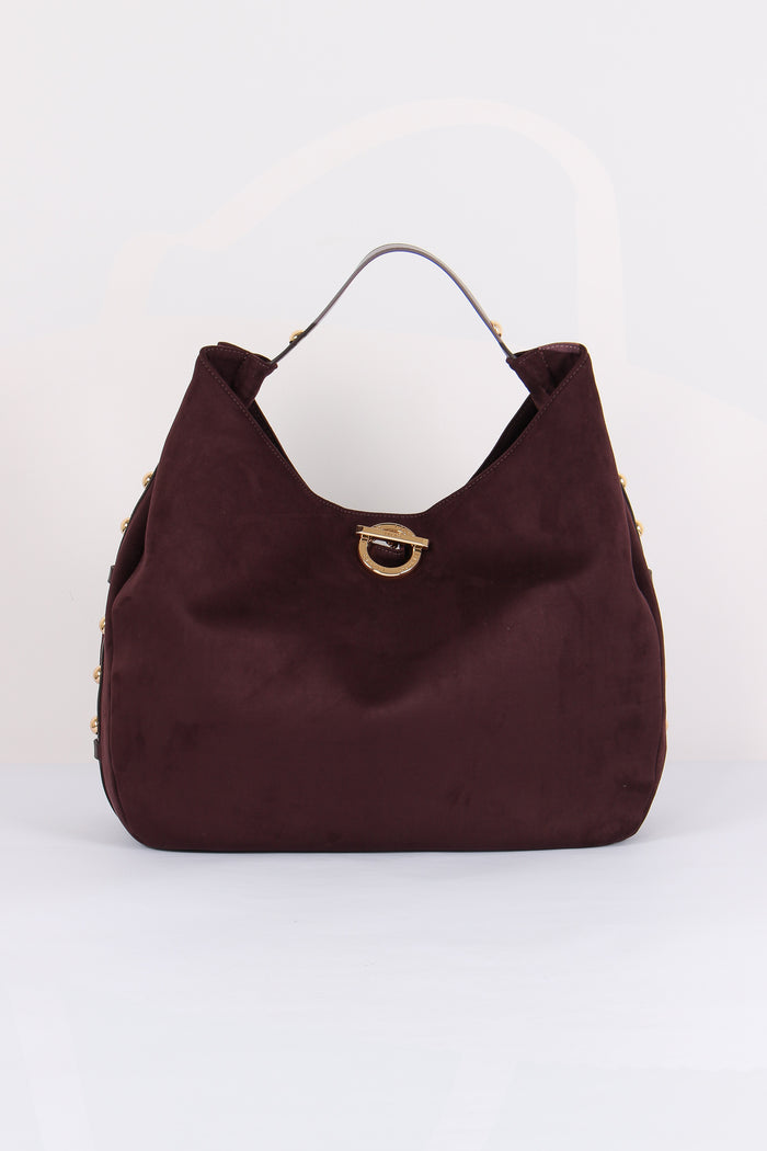 Hobo Ecocamoscio Borchie Red Amburgine