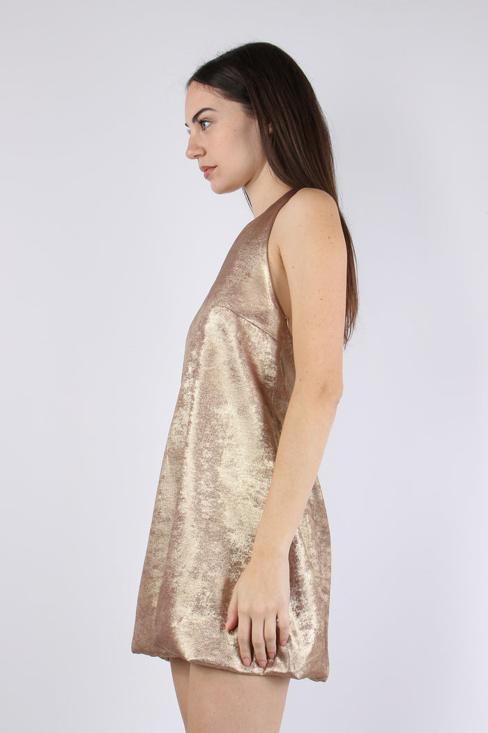 Abito Effetto Raso Cangiante Pink-9