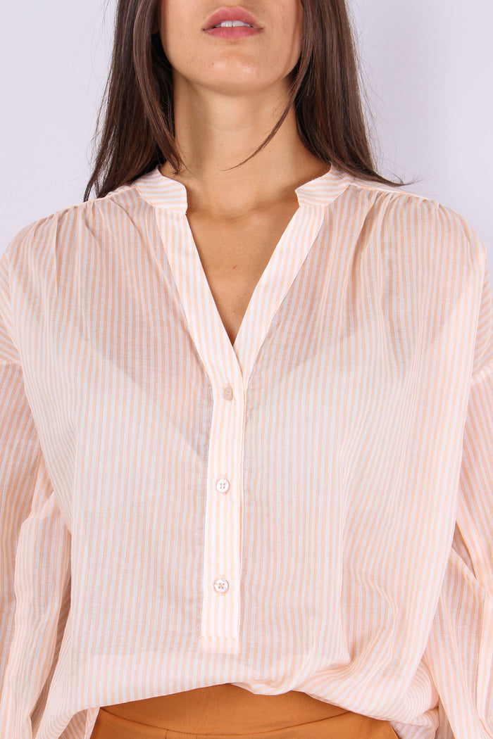 Camicia Mussola Riga Beige/panna-8