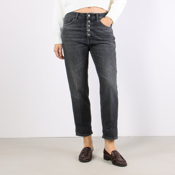 Koons Denim Bottone Gioiello Black-2