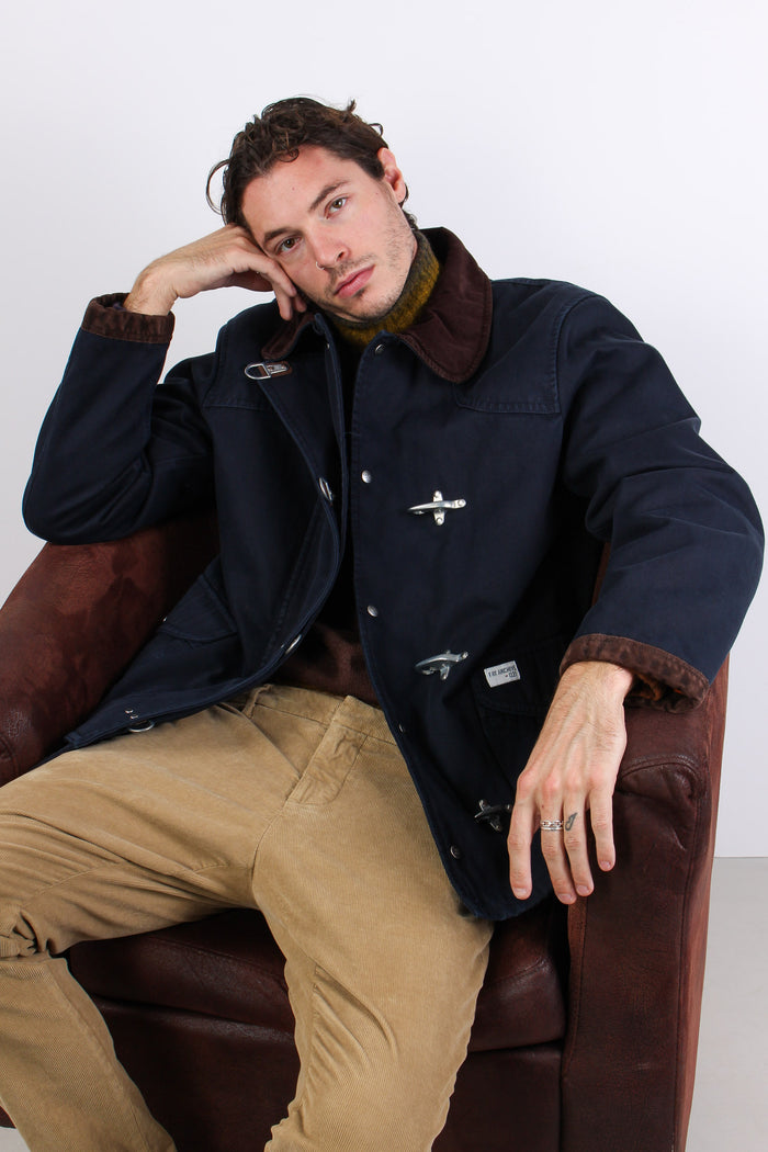 Cappotto 4 Ganci Canvas Blu-4