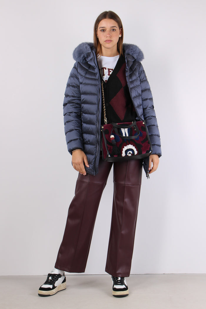 Cardigan Viscosa Rombi Vino/nero-6