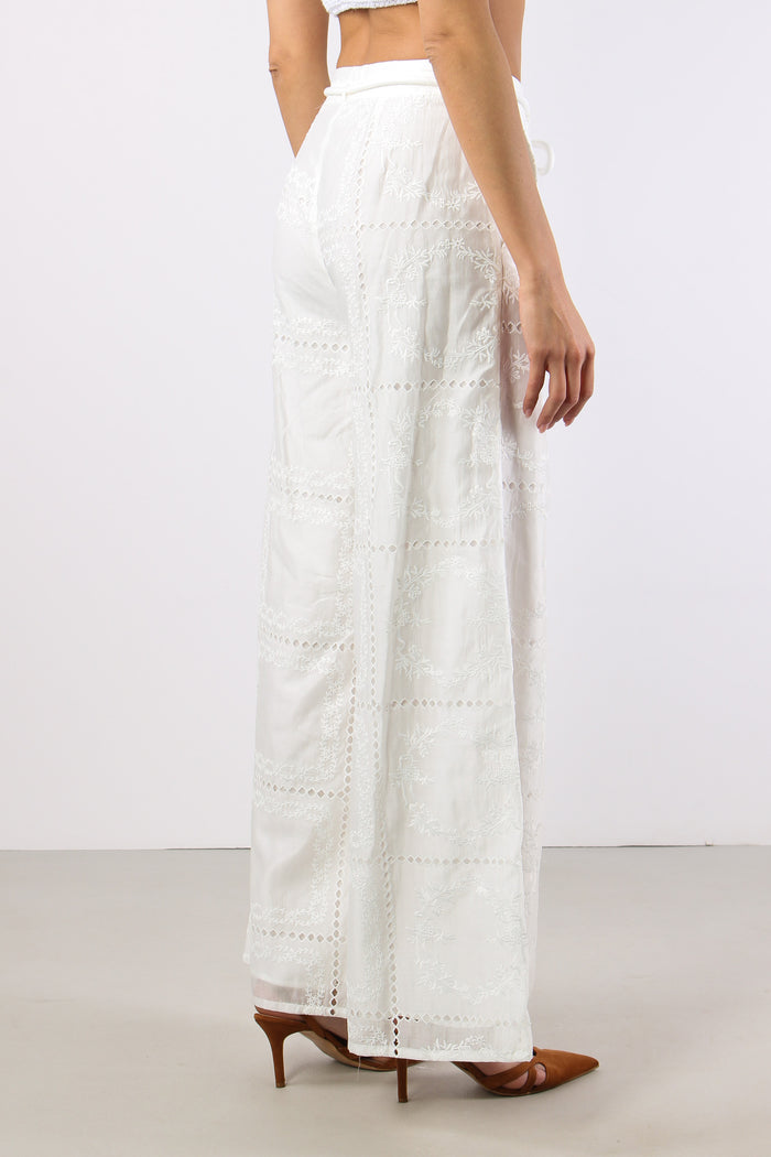 Pantalone Sangallo Cintura Bianco-7