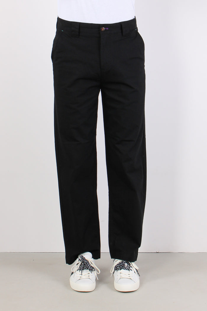 Pantalone Gamba Larga Nero-3