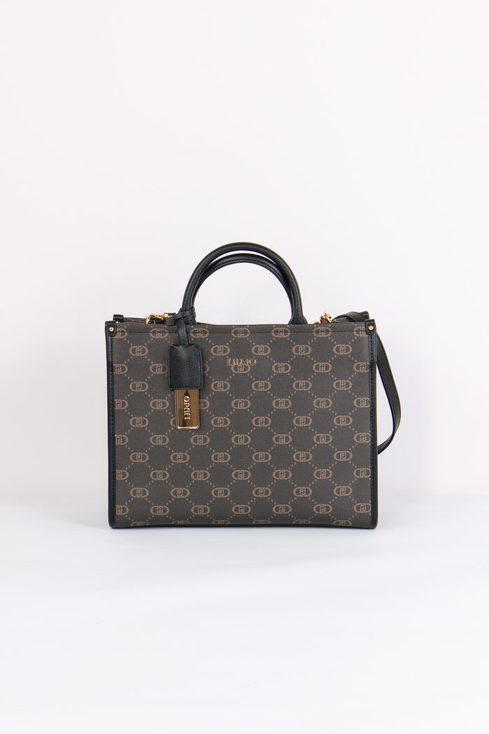 Shopping Rigida Monogram Nero