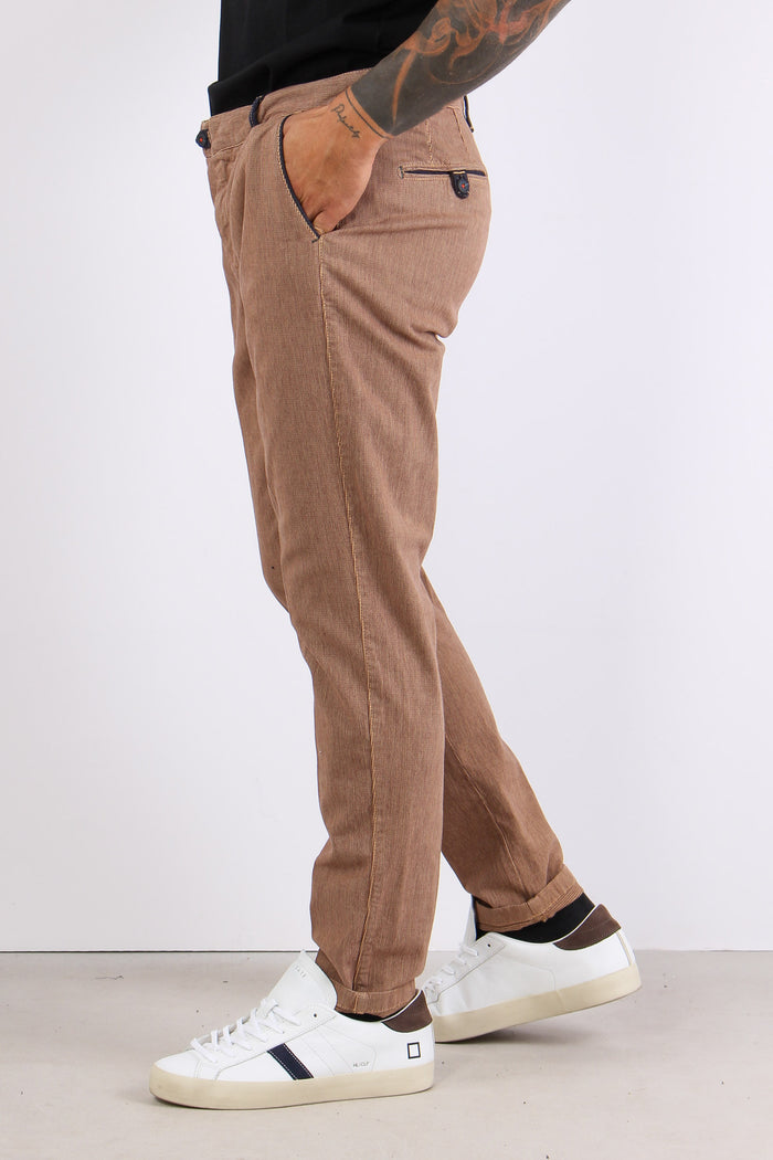 Pantalone Chino Profilo Tasca Sabbia-5