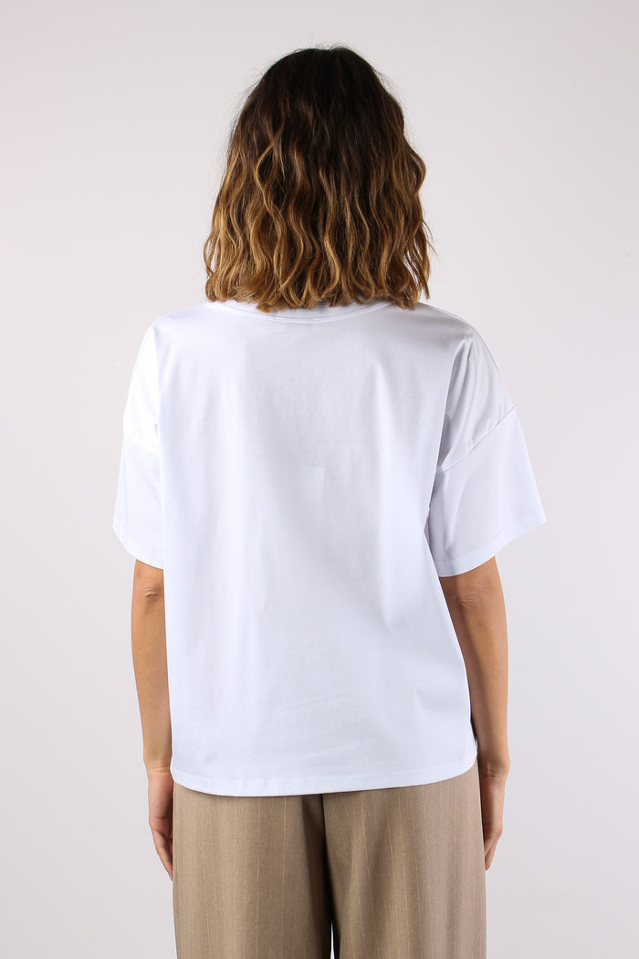 T-shirt Spicchio Fondo Pizzo Bianco-4