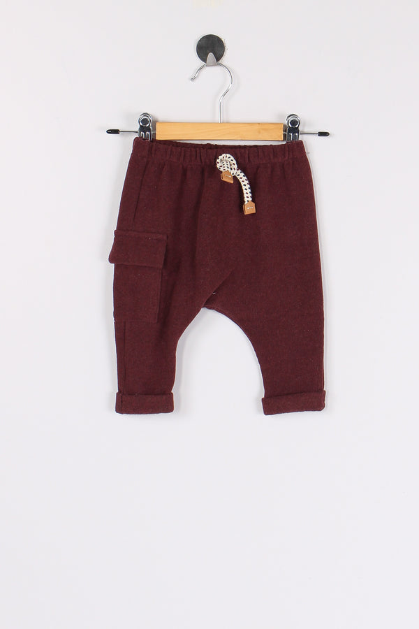 Pantalone Caldo Cotone Melanzana