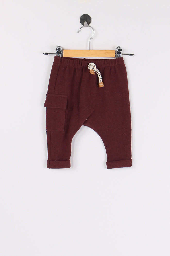 Pantalone Caldo Cotone Melanzana