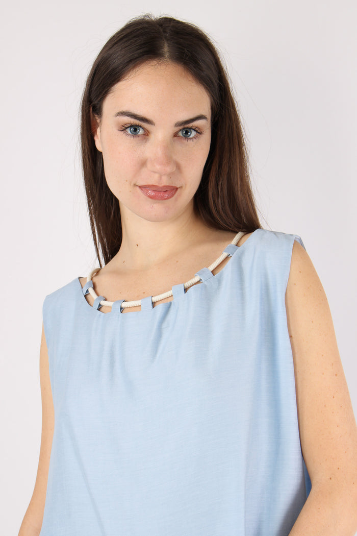 Top Colletto Corda Celeste-7