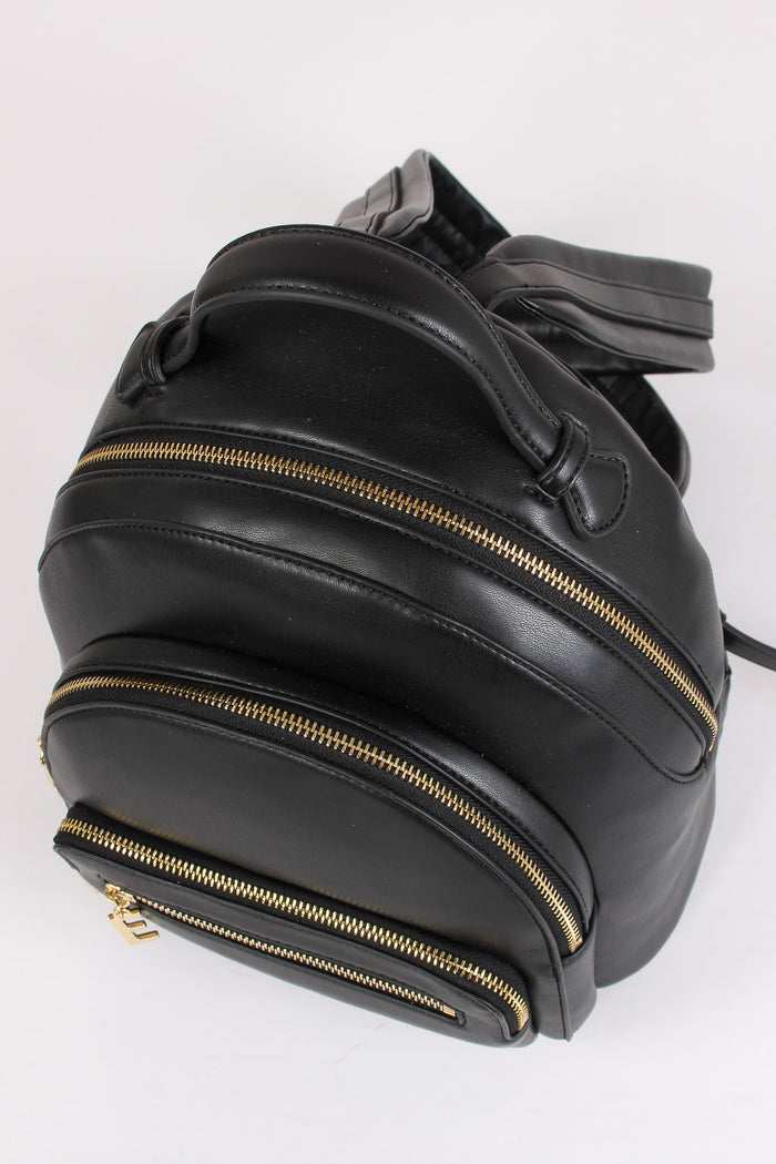 Zaino Zip Charm Lettere Nero-4
