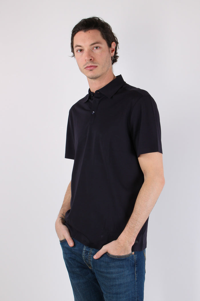 Camicia Tessuto Tecnico Blu Navy-5