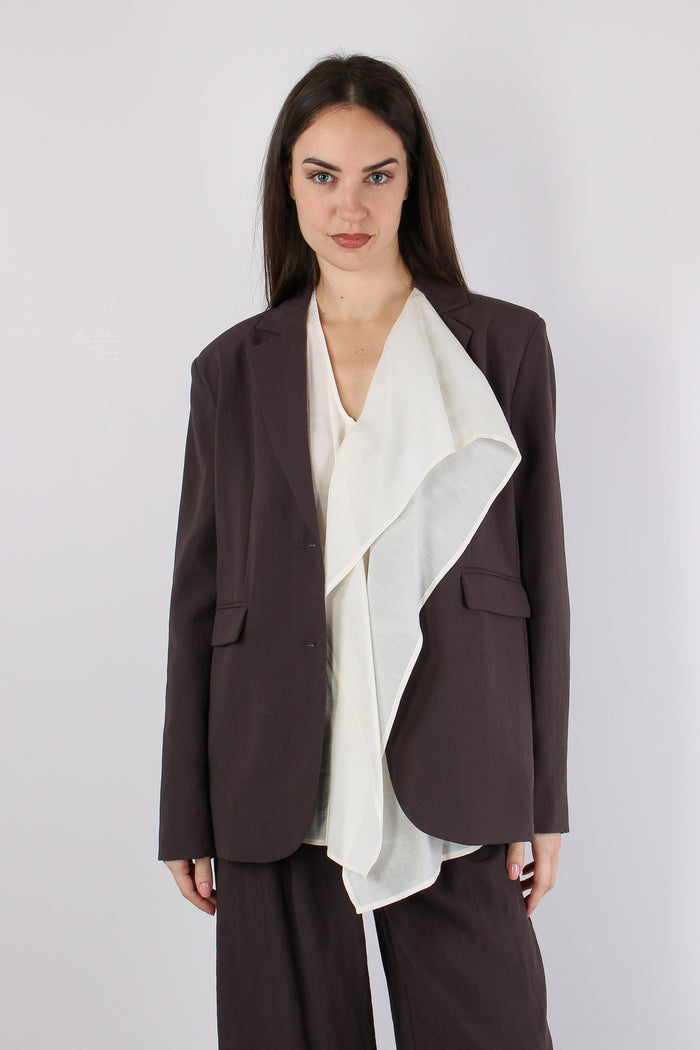 Blusa Scavo V Rouge Bianco-3