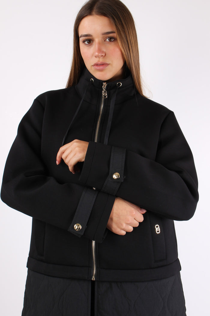 Giubbotto Scuba Nylon Nero-3