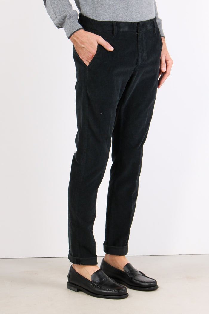Gaubert Pantalone Velluto Mill Nero-7
