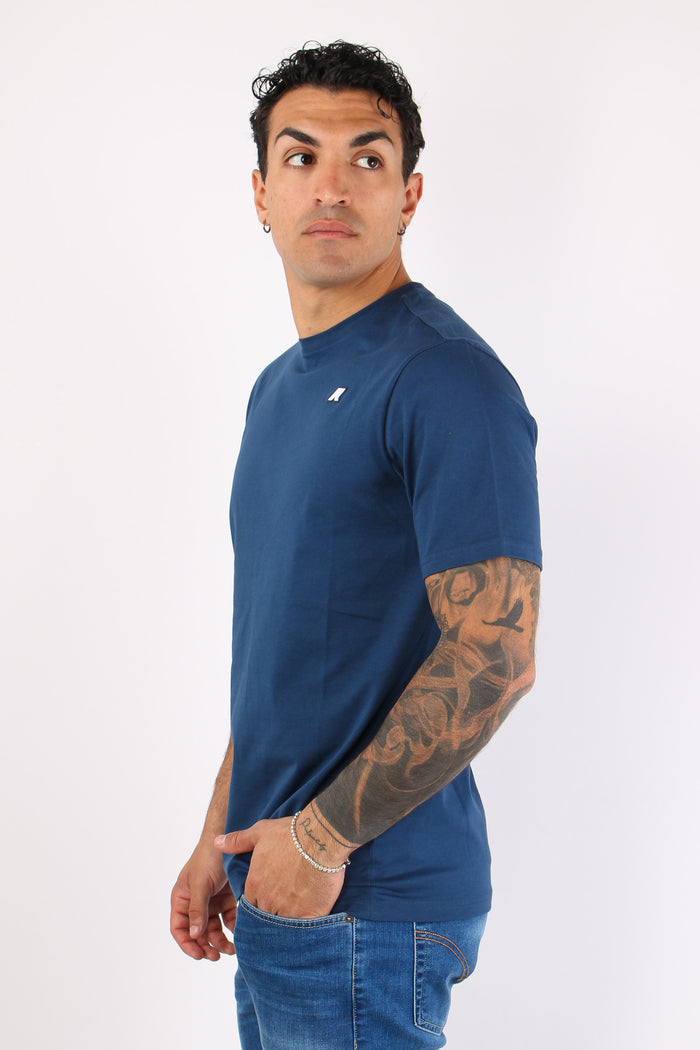 T-shirt Basica Logo Contrasto Blue Insignie-6