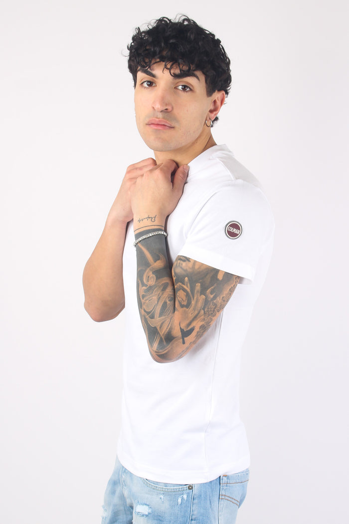 T-shirt Piquet Manica Corta Bianco-5