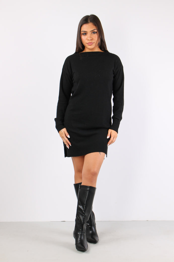 Maxi Maglia Retro Pizzo Nero