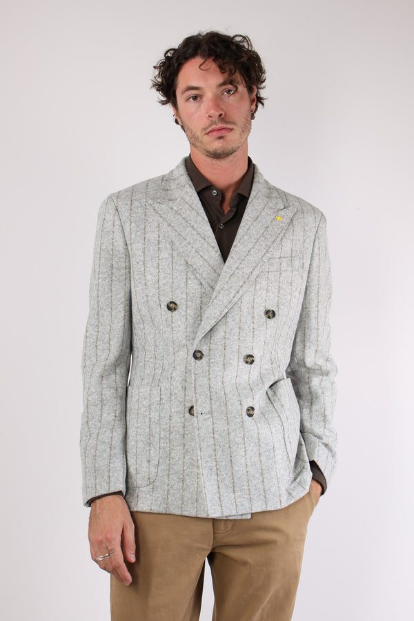 Giacca Gessata Grigio
