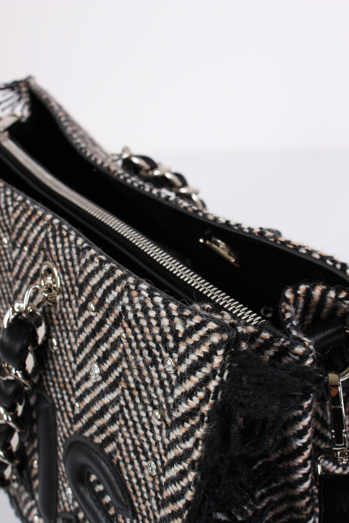 Shopping Tweed Frange Tweed Black-7