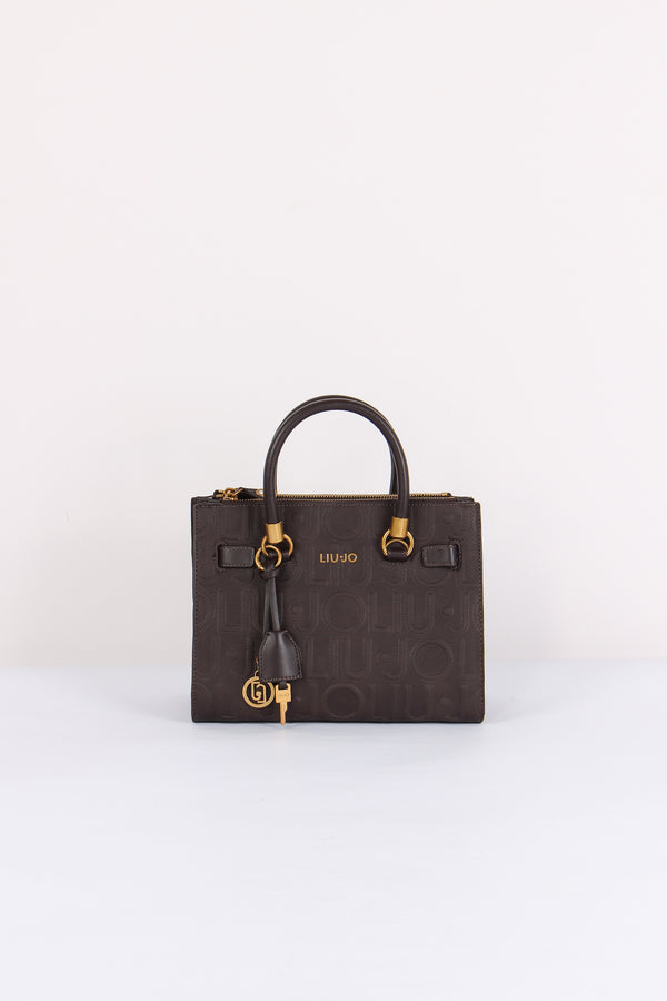 Mini Tote Logo 3d Deep Brown