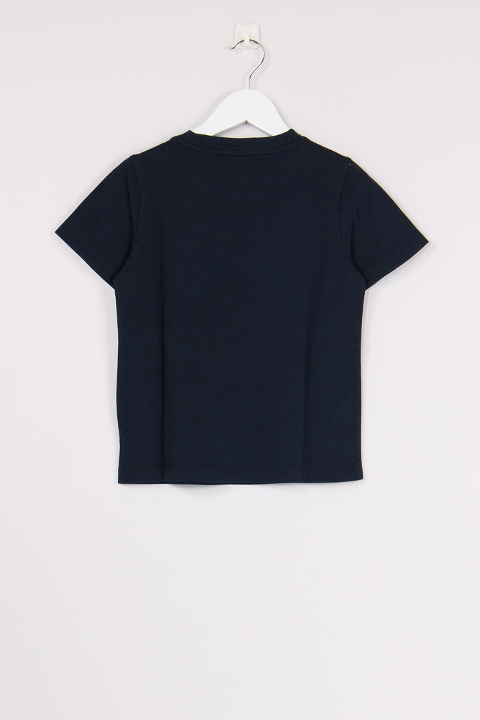 T-shirt Stampa Beach Navy Blue-3