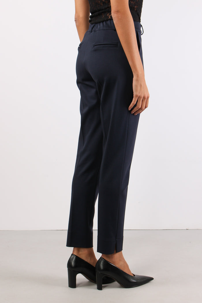 Pantalone Slim Punto Roma Diag Blu-5